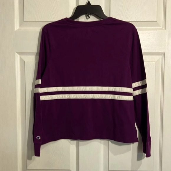 Champion Women's Heritage Long Sleeve Tee - Purple - Size Medium - Picture 6 of 6